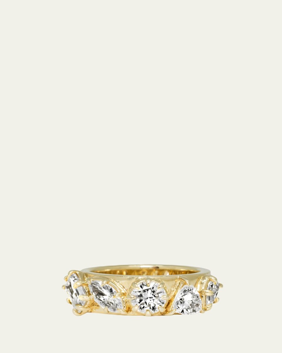 Mega Multi Shape Cigar Band with Lab-Grown Diamonds